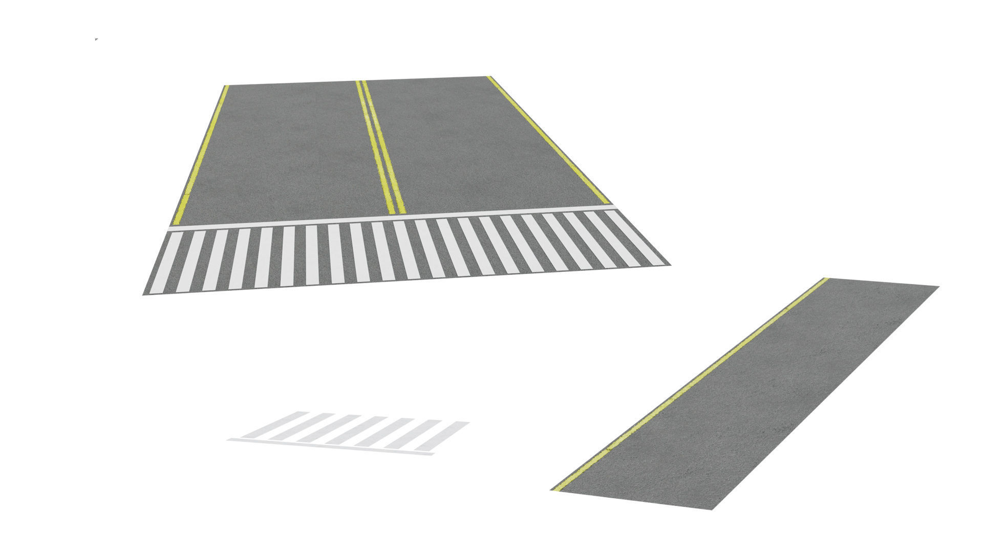 3D model Simple Modular Street and Roads VR / AR / low-poly | CGTrader