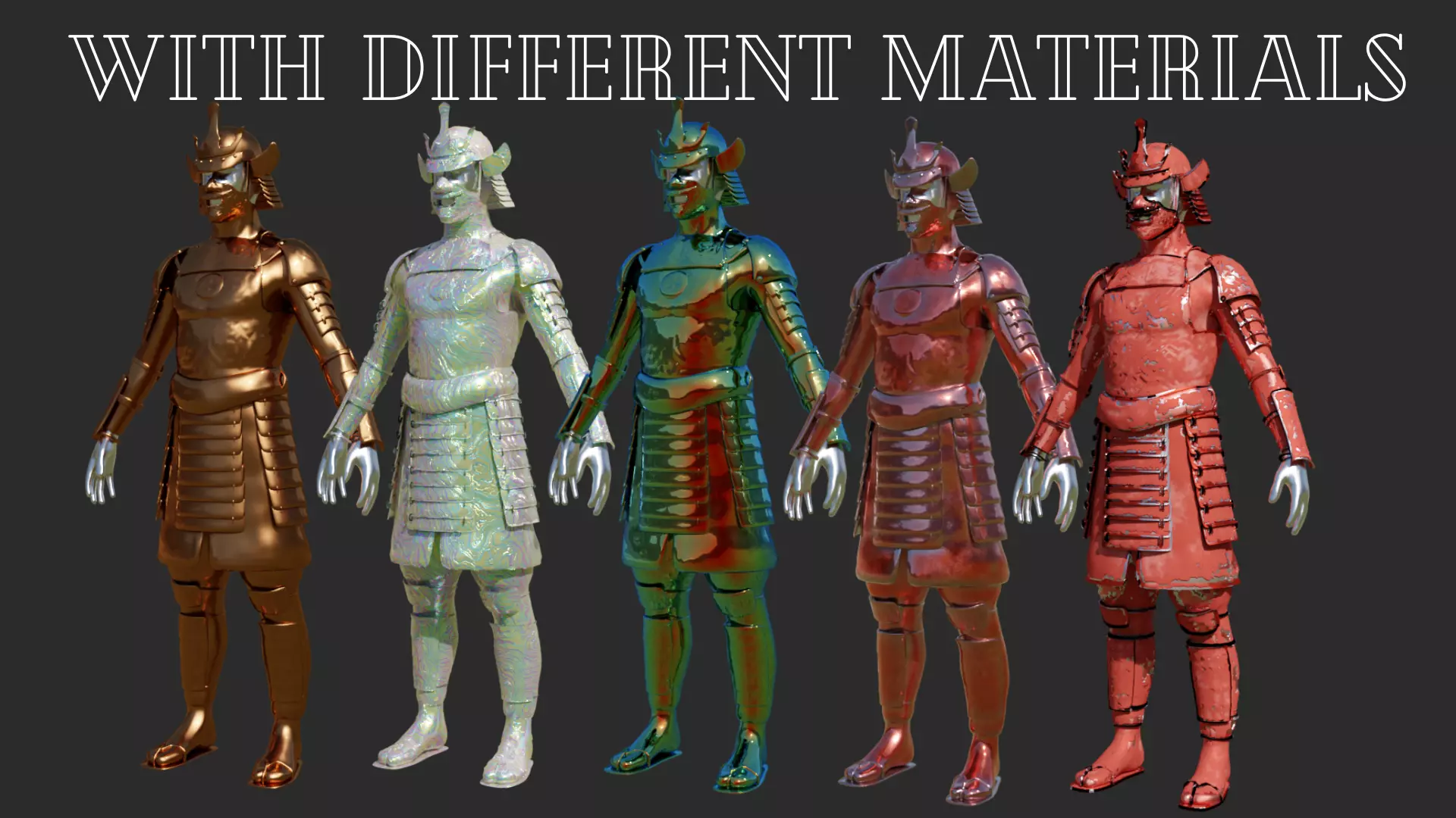 Estatua armadura Samurai 3D model