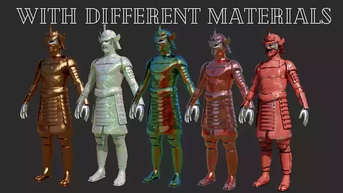 Estatua armadura Samurai 3D model