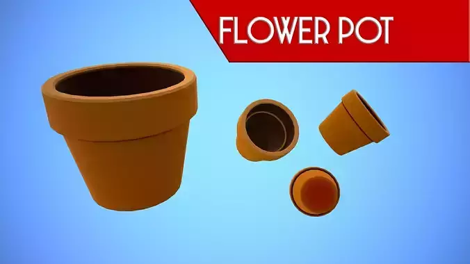 FLOWER POT CARTOON STYLIZED