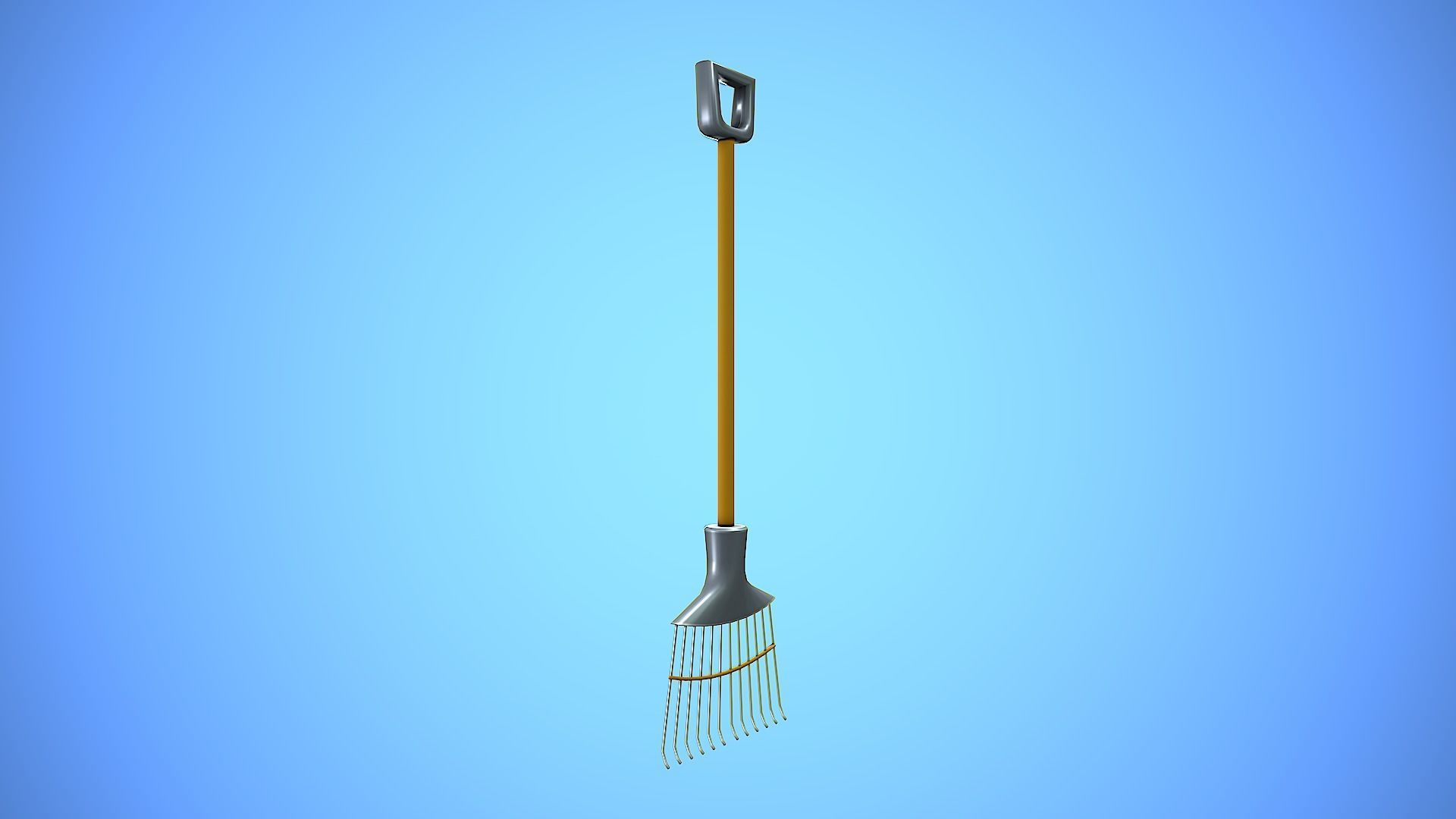 RAKE CARTOON STYLIZED Low-poly 3D model_8