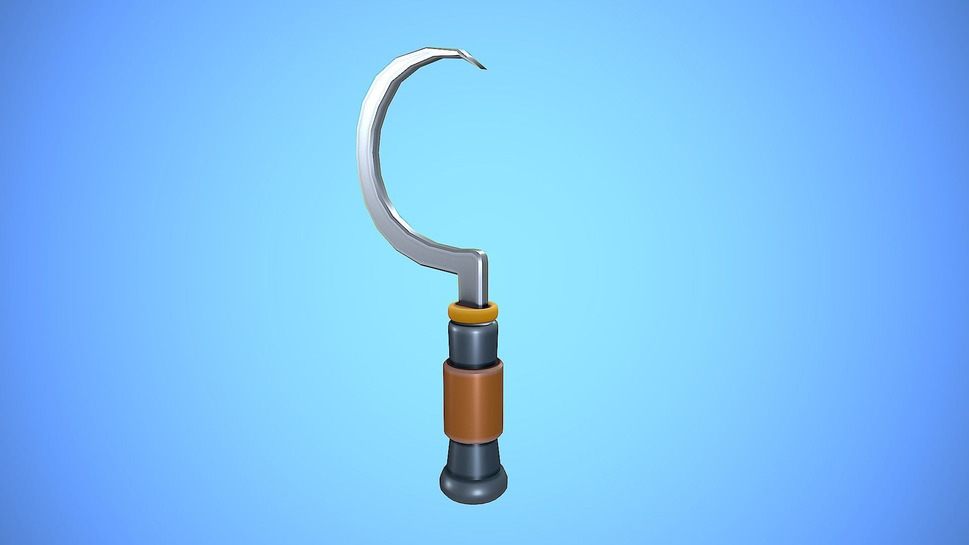 SICKLE CARTOON STYLIZED Low-poly 3D model_6