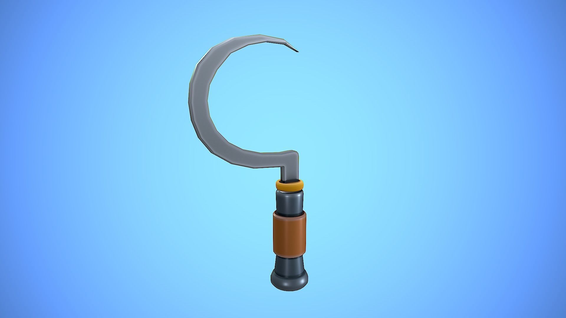 SICKLE CARTOON STYLIZED Low-poly 3D model_5