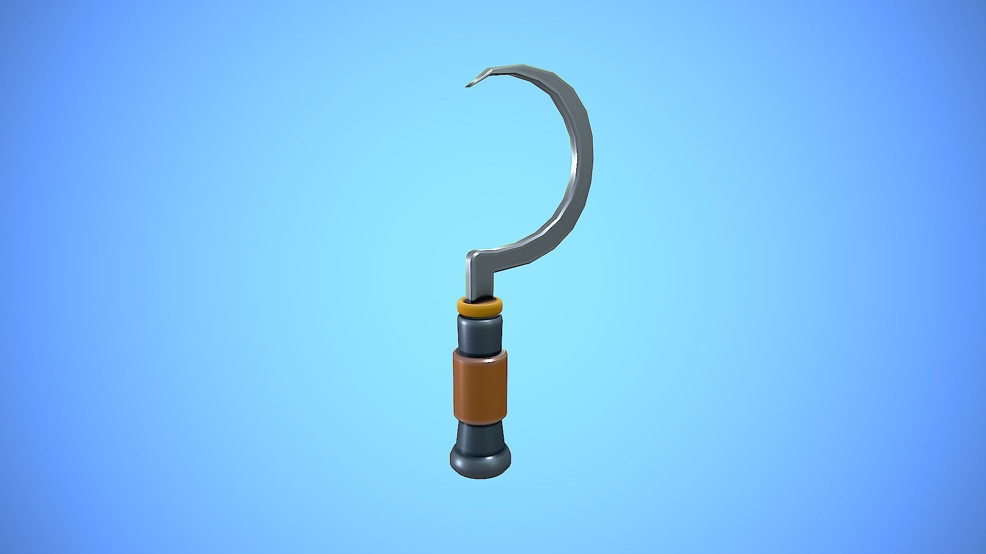 SICKLE CARTOON STYLIZED Low-poly 3D model_7