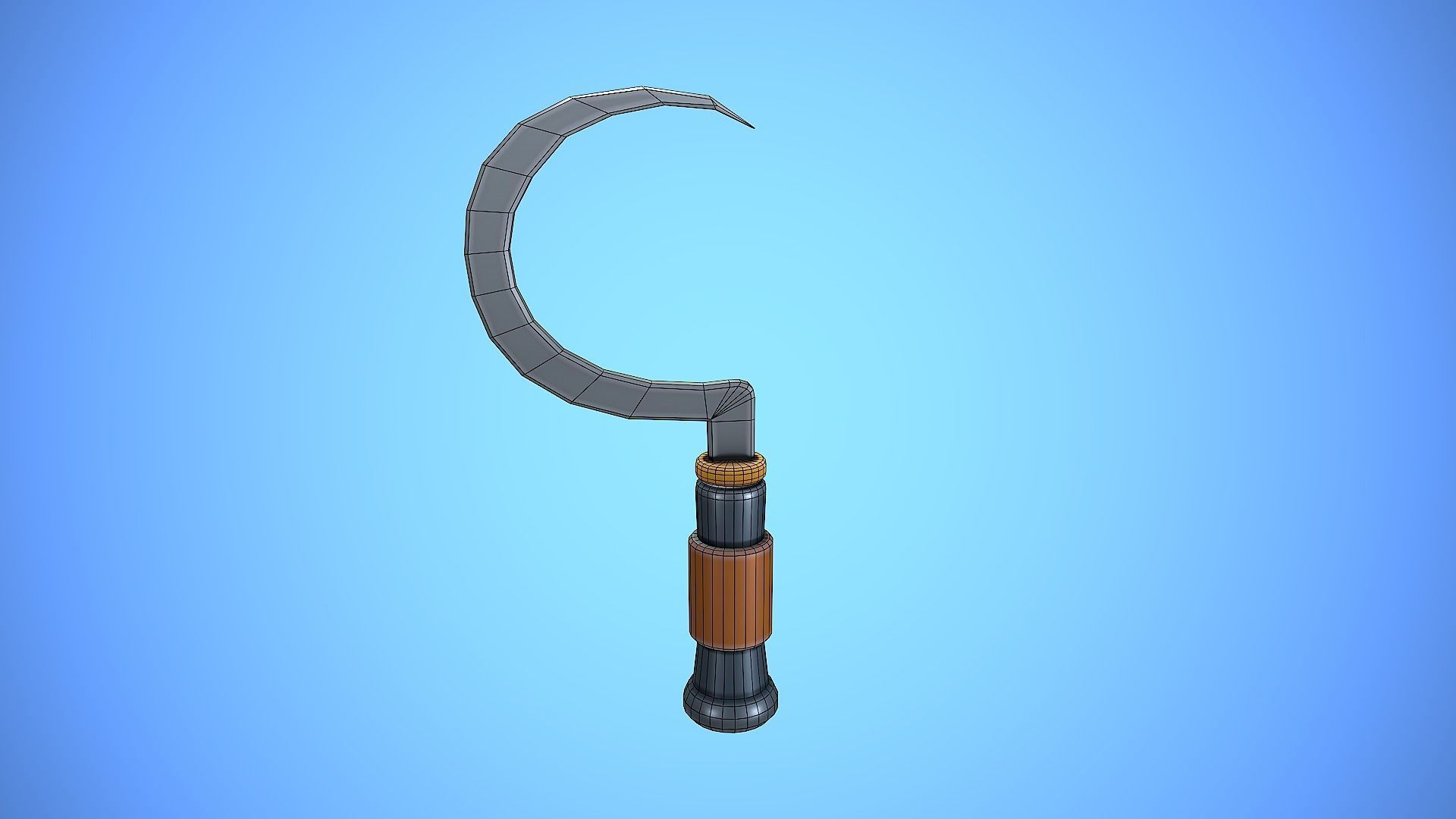 SICKLE CARTOON STYLIZED Low-poly 3D model_8