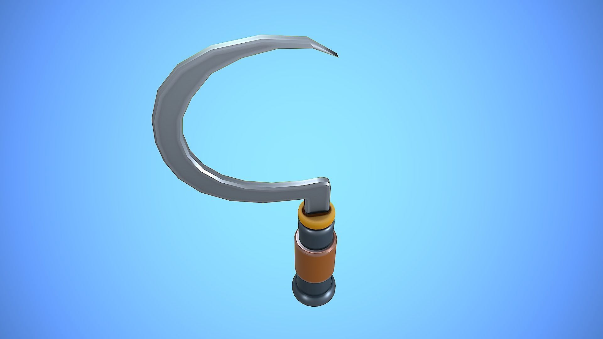 SICKLE CARTOON STYLIZED Low-poly 3D model_10