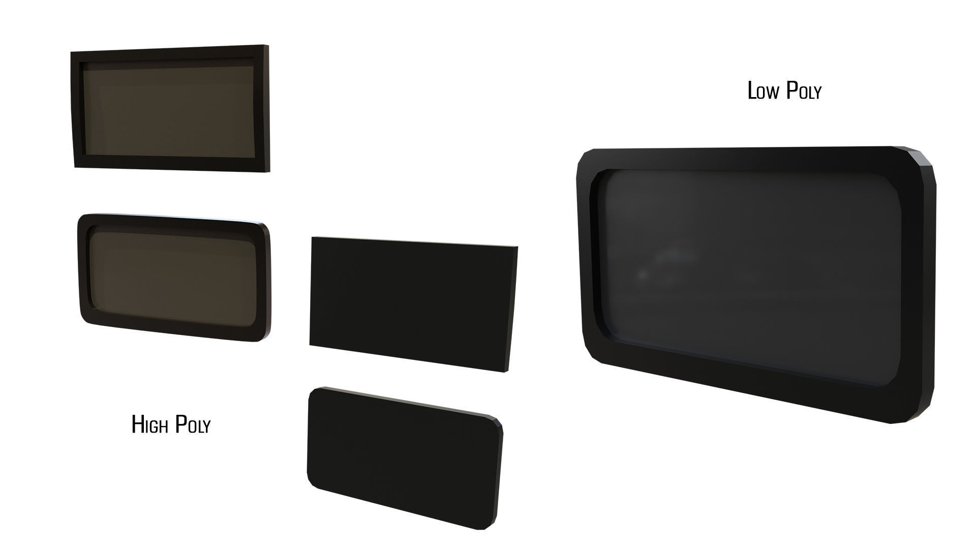 Painels Items for Vehicles Low-poly 3D model_16