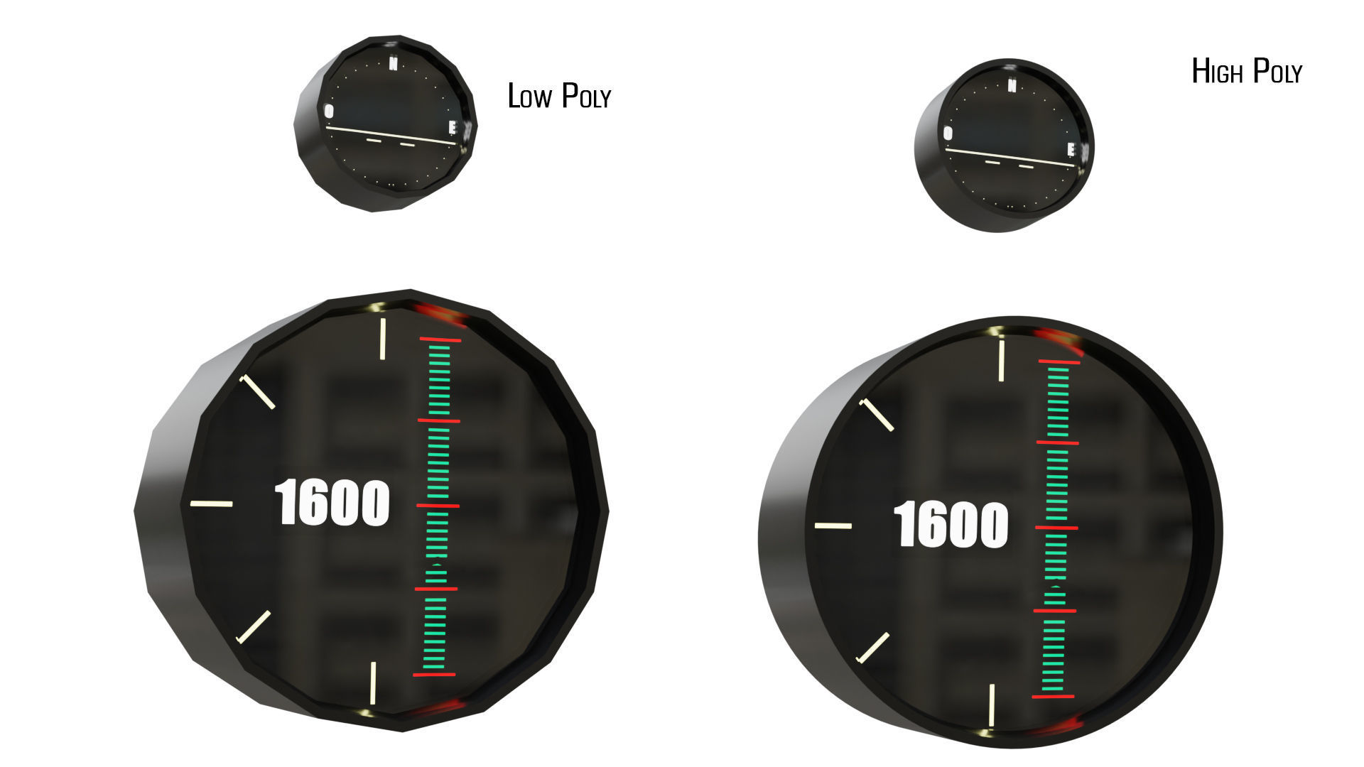 Painels Items for Vehicles Low-poly 3D model_8