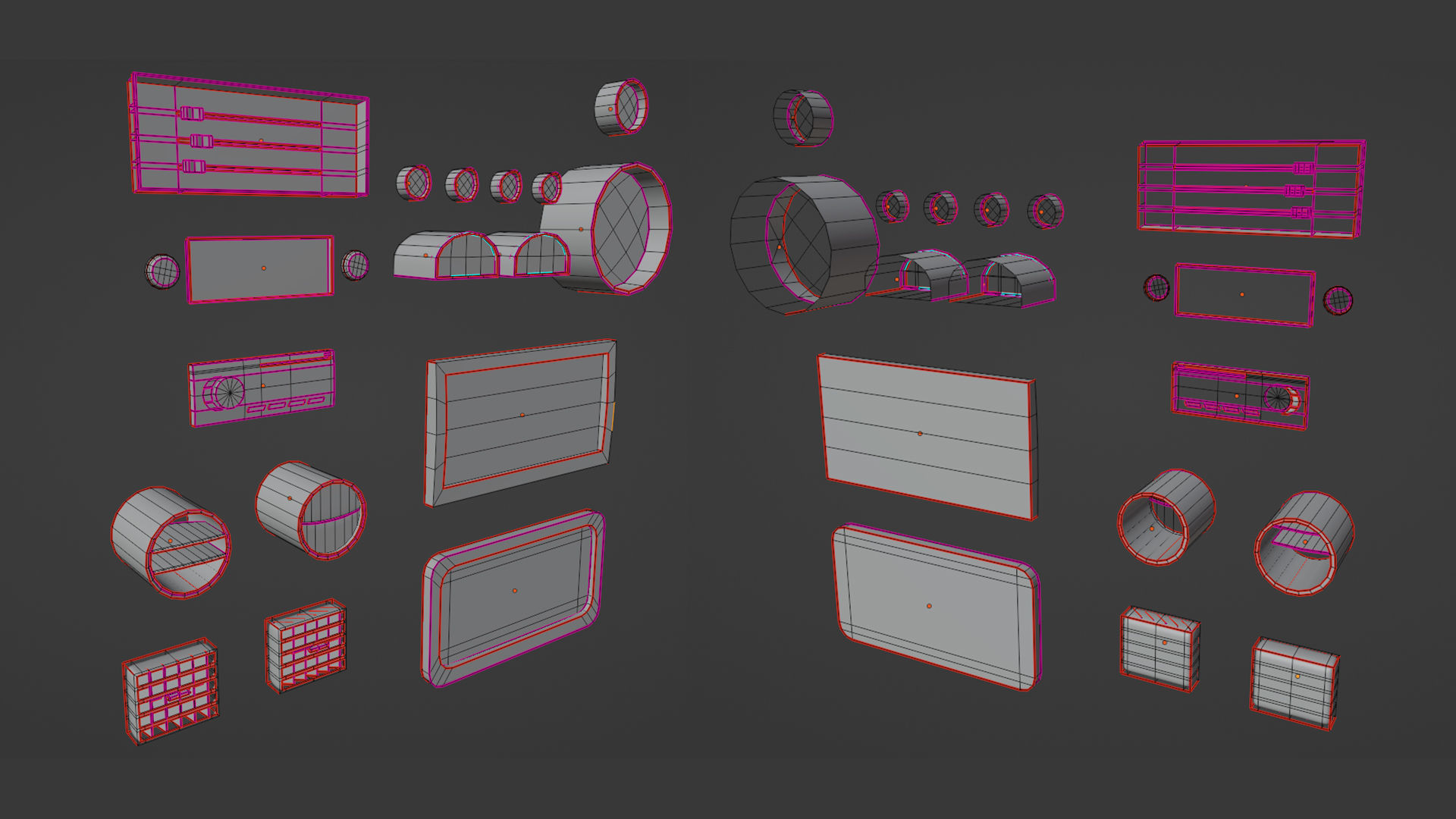 Painels Items for Vehicles Low-poly 3D model_18