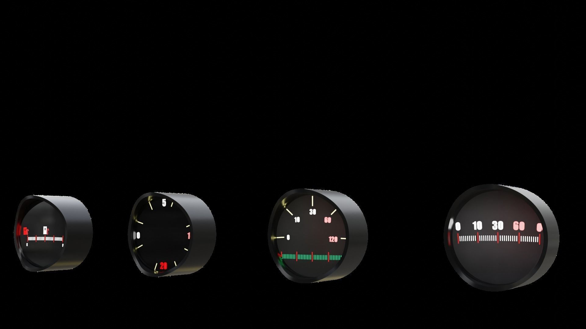 Painels Items for Vehicles Low-poly 3D model_34