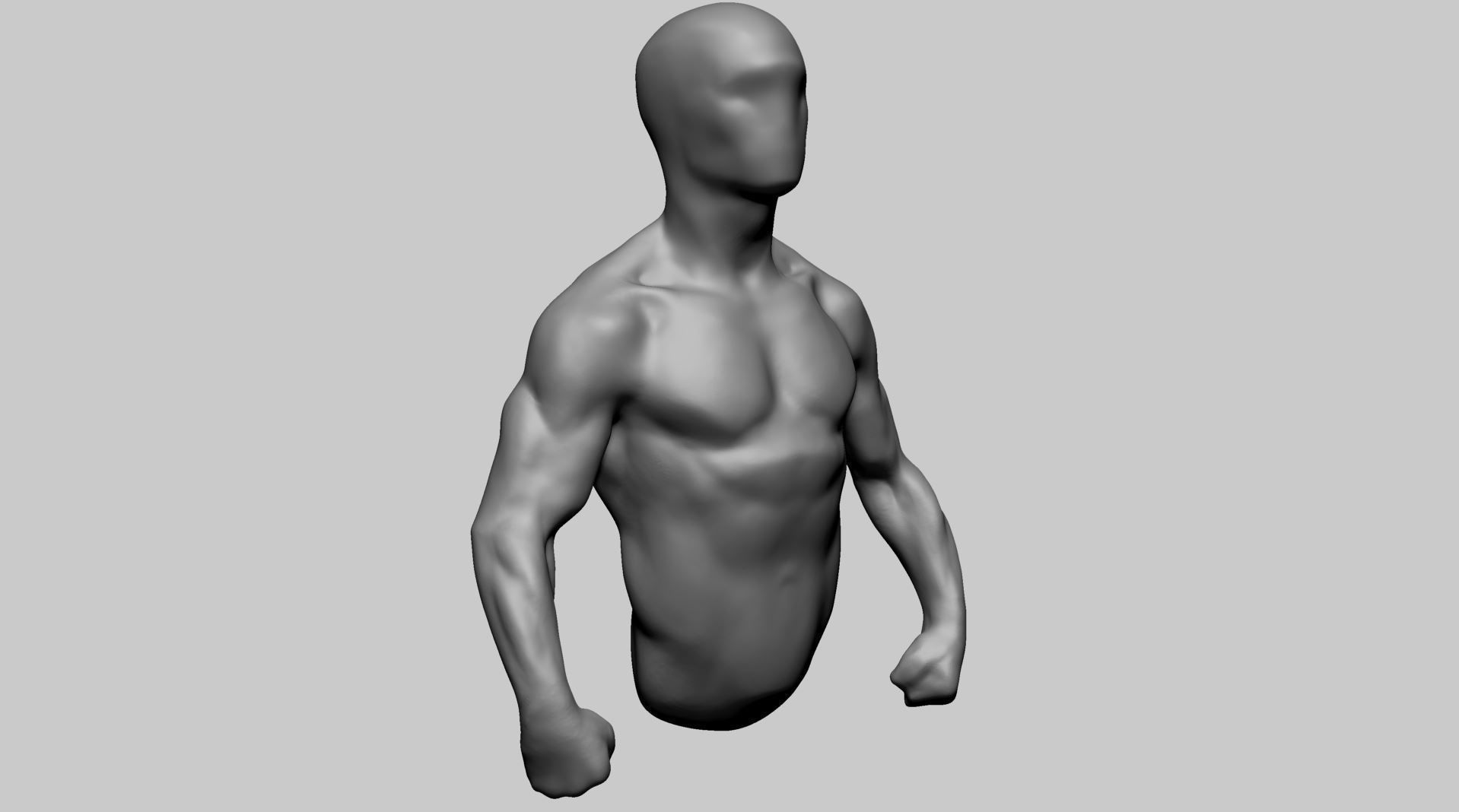 Base Male Torso B 3D model_3