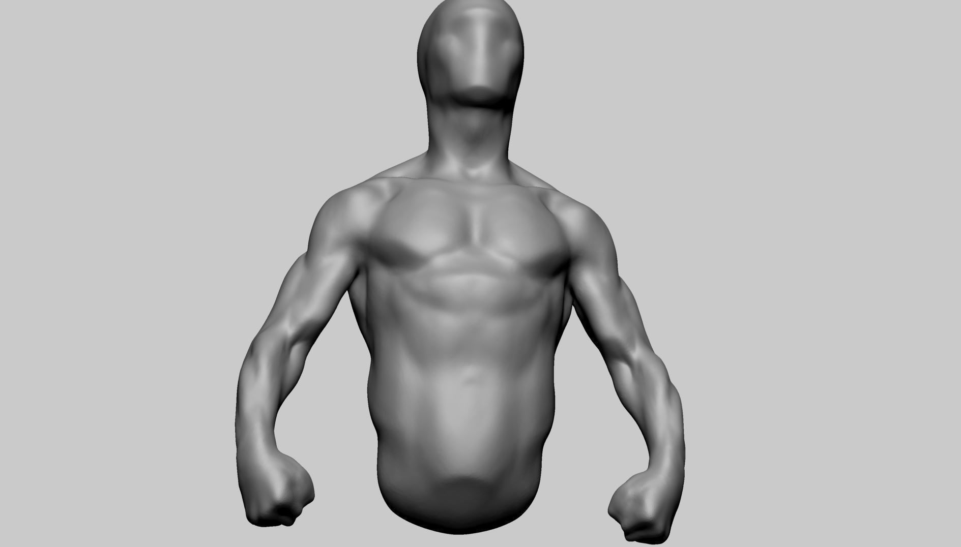 Base Male Torso B 3D model_9