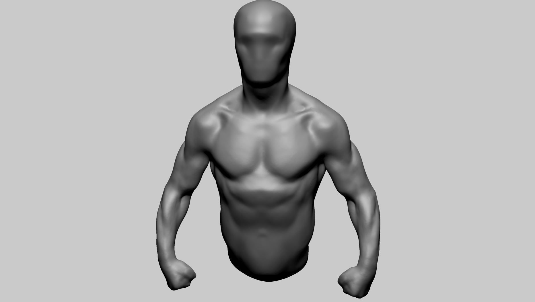 Base Male Torso B 3D model_8