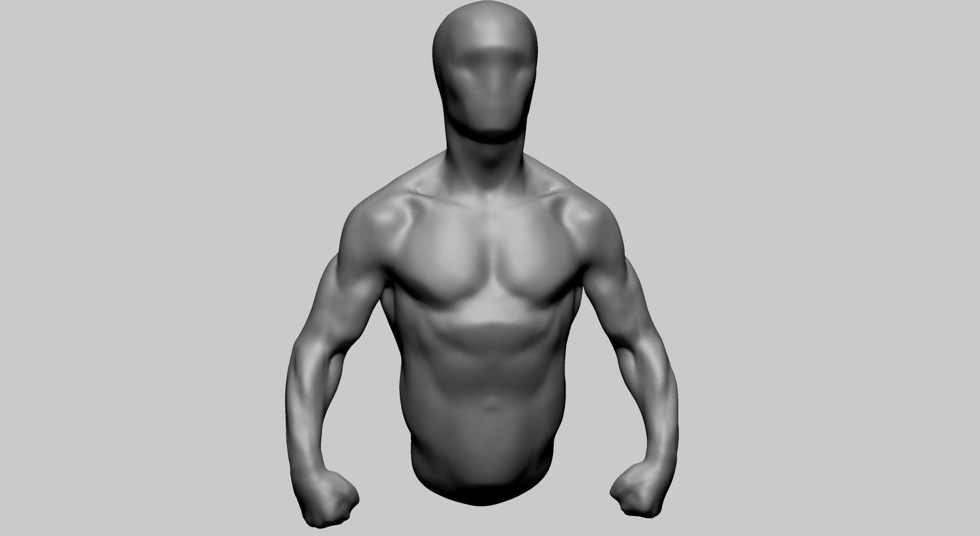Base Male Torso B 3D model_1