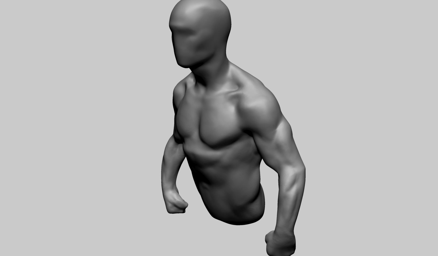 Base Male Torso B 3D model_7