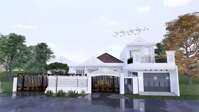 Luxury House Classic Design 3d 3D model