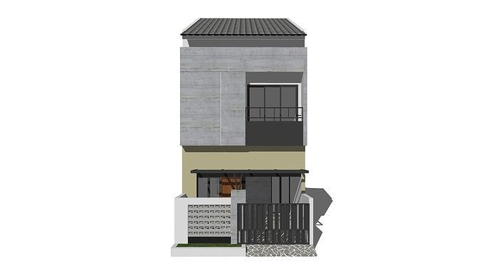 Minimalist 6m x 10m Residential House 7 3D model