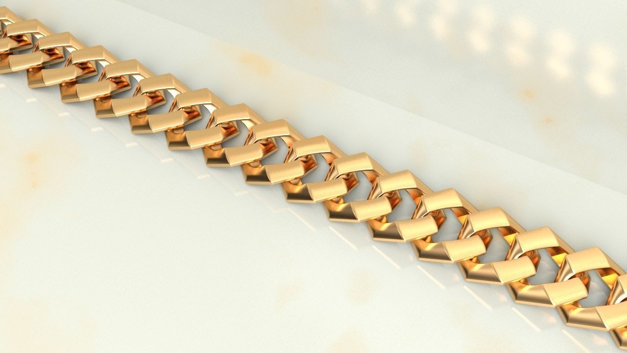Edge Cuban link Chain 3D print model_10