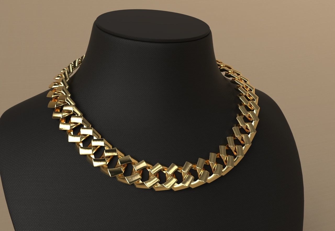 Edge Cuban link Chain 3D print model_5