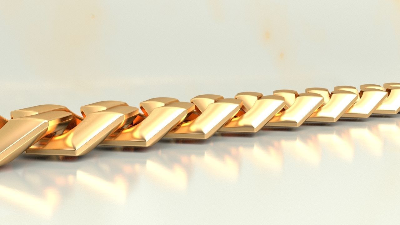 Edge Cuban link Chain 3D print model_11