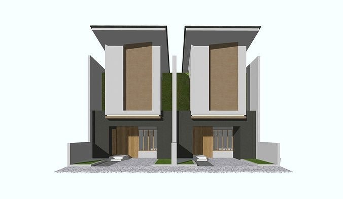Minimalist 6m x 10m Residential House 8 3D model