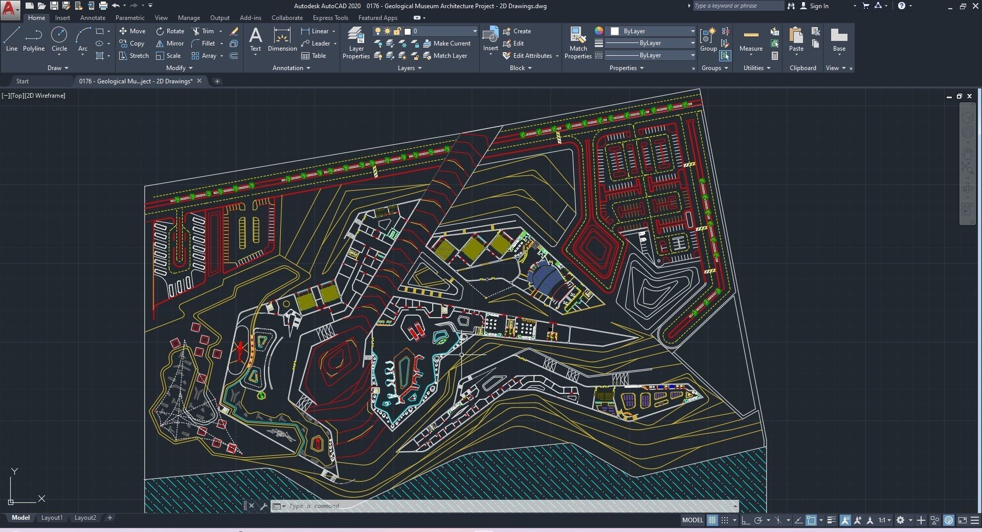 0176 - Geological Museum Architecture 3D Project - 2D Drawings 3D model_50