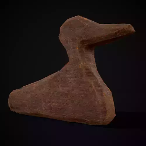 Wood Toy Duck Low-poly 3D model