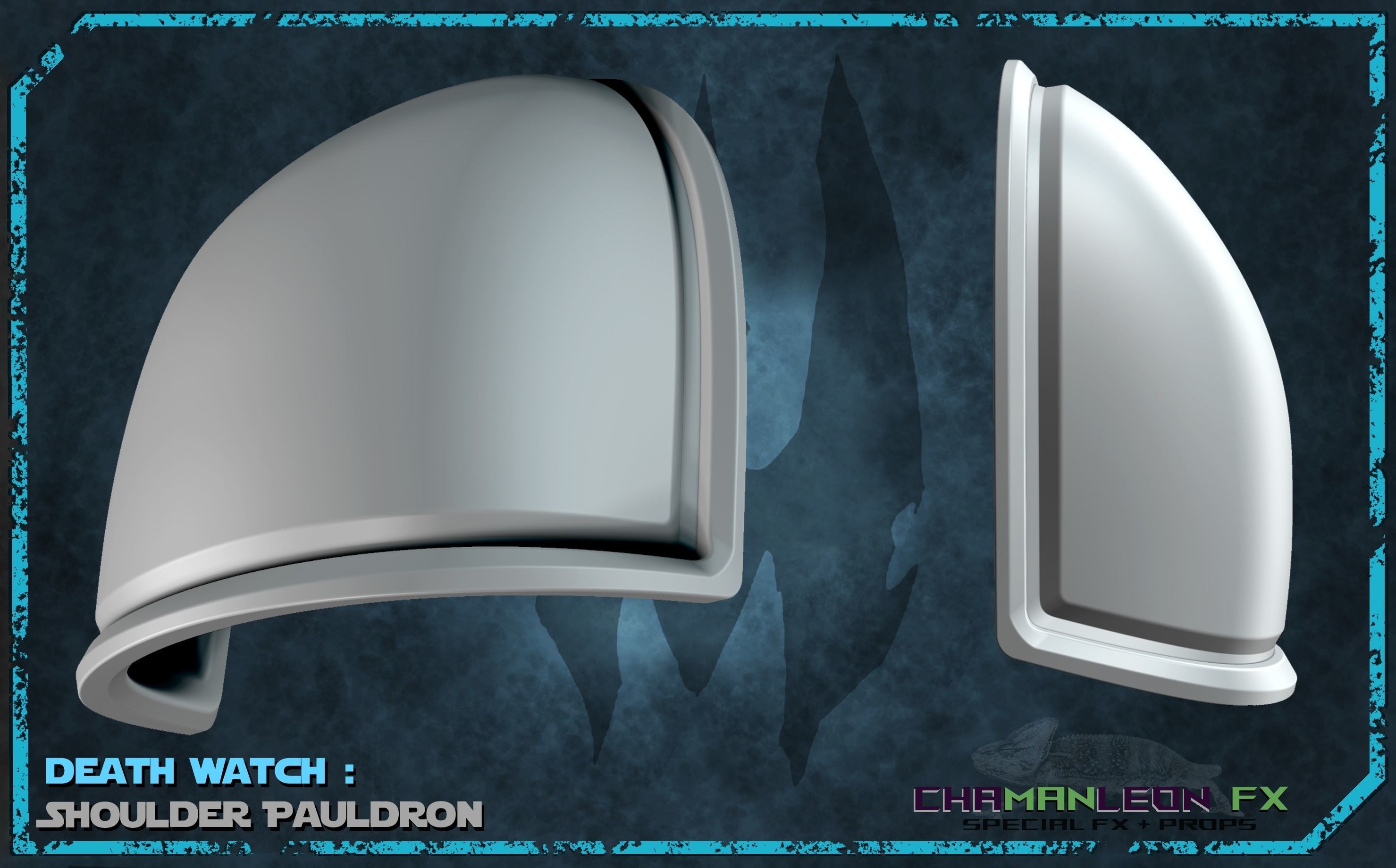 Death Watch Axe Woves Shoulder The Mandalorian Cosplay Armor 3D print model_1