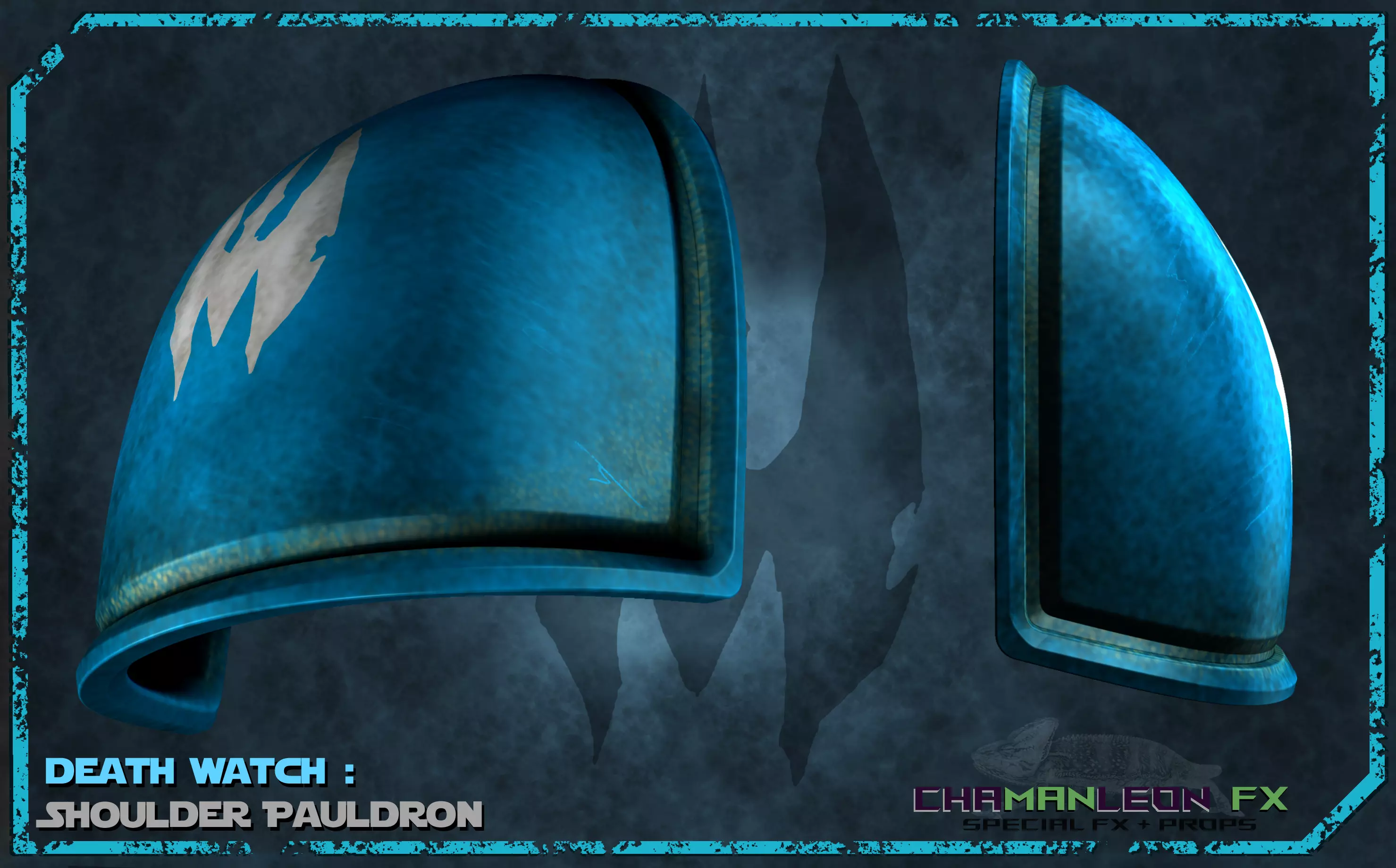 Death Watch Axe Woves Shoulder The Mandalorian Cosplay Armor 3D print model_0