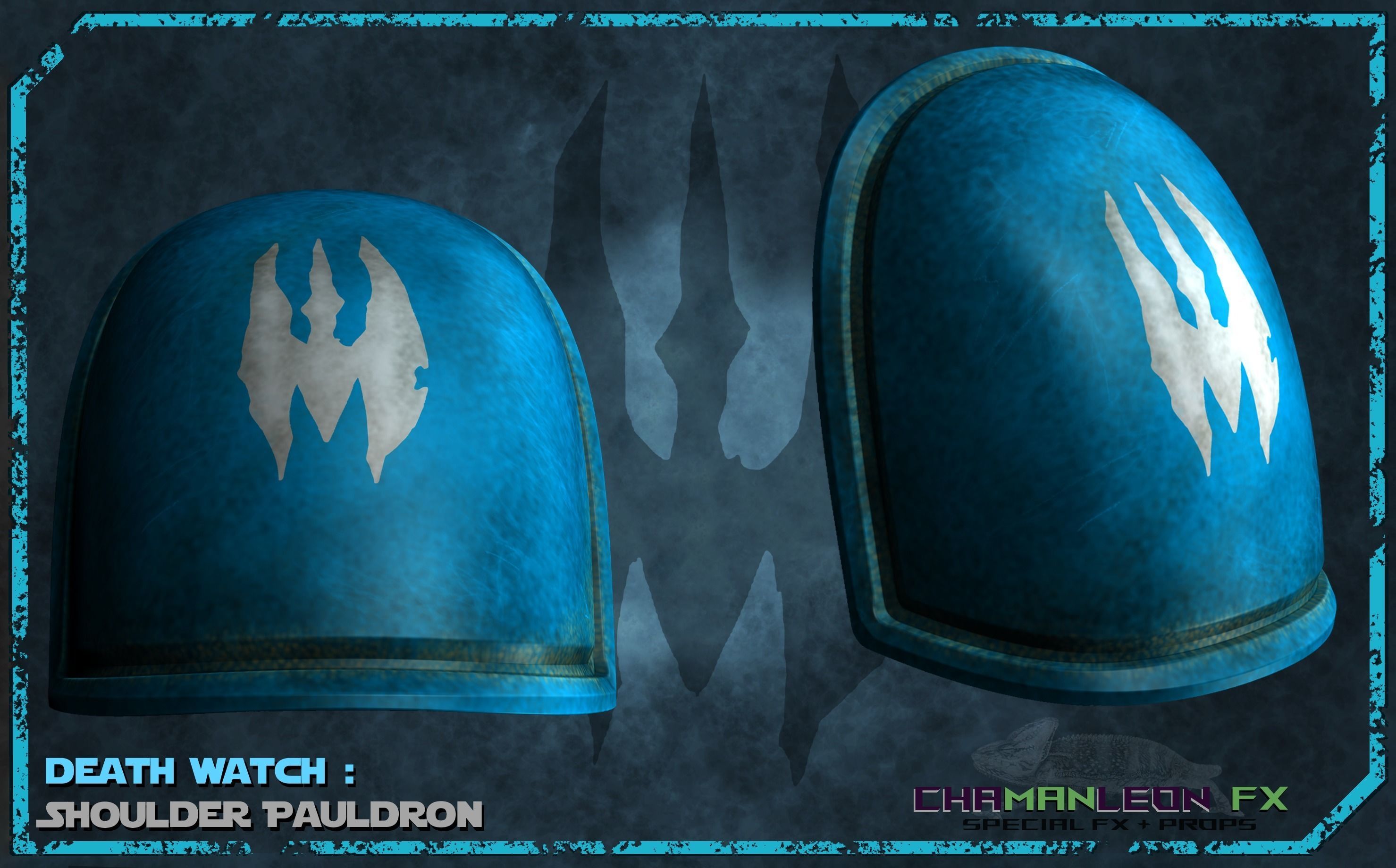 Death Watch Axe Woves Shoulder The Mandalorian Cosplay Armor 3D print model_2