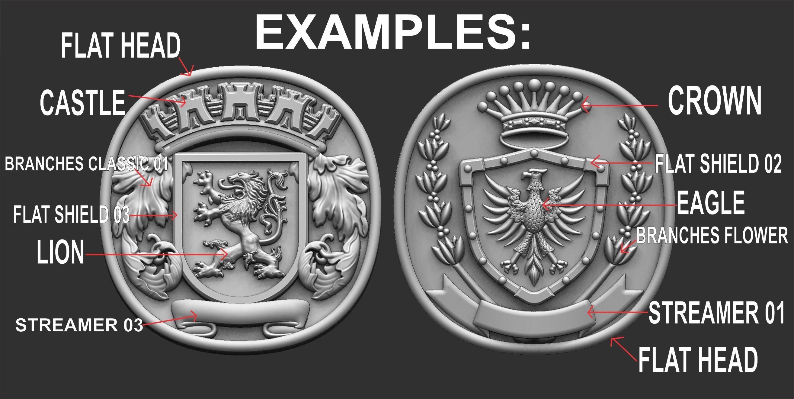 Coat of Arms - Brasao - Elements 3D print model_1