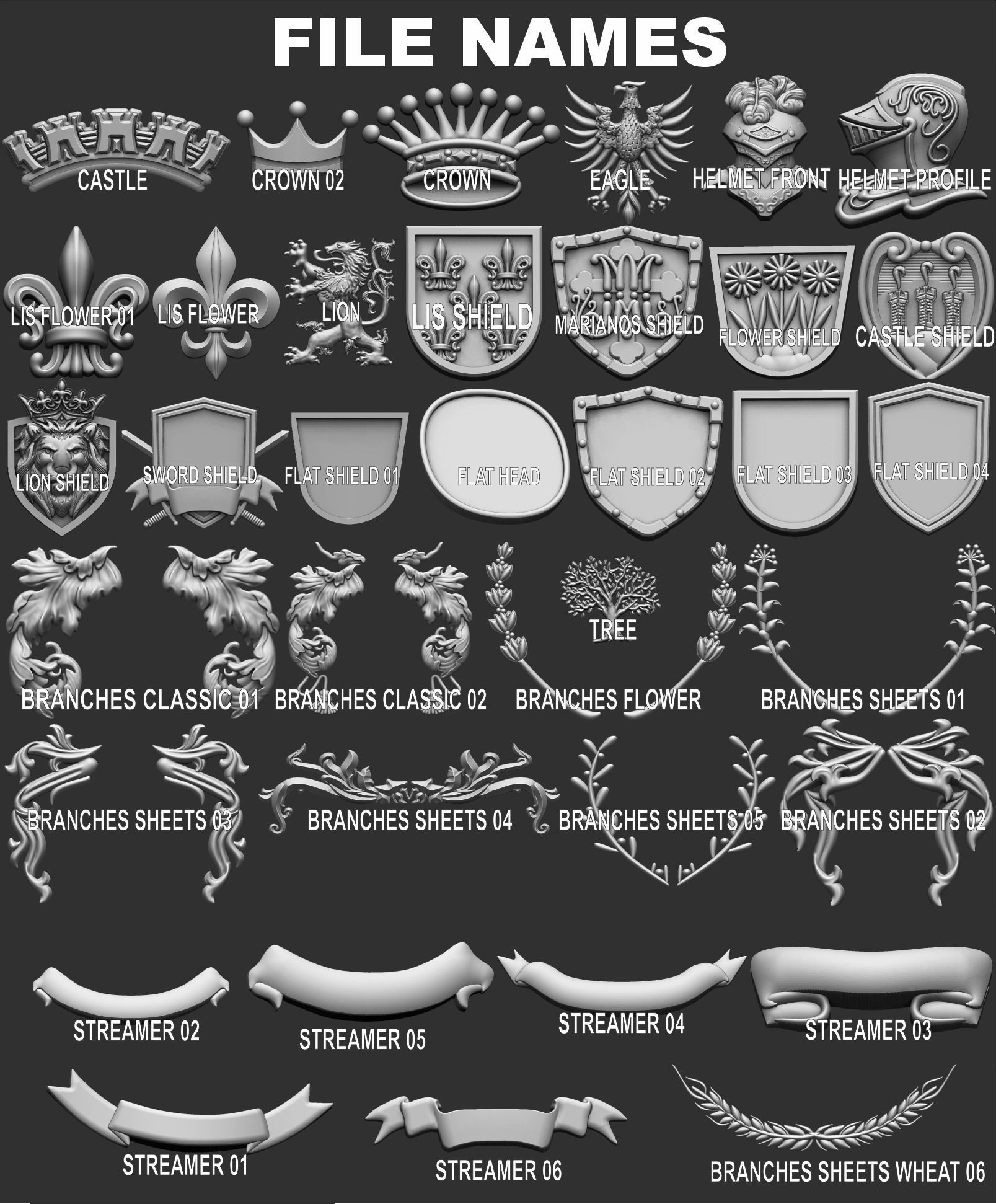 Coat of Arms - Brasao - Elements 3D print model_2