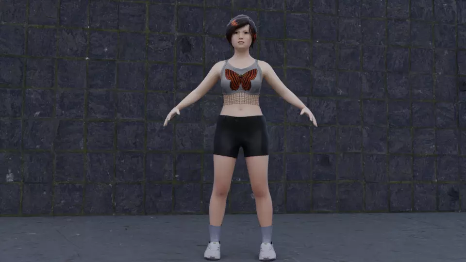 3D model The female model is rigged VR / AR / low-poly | CGTrader