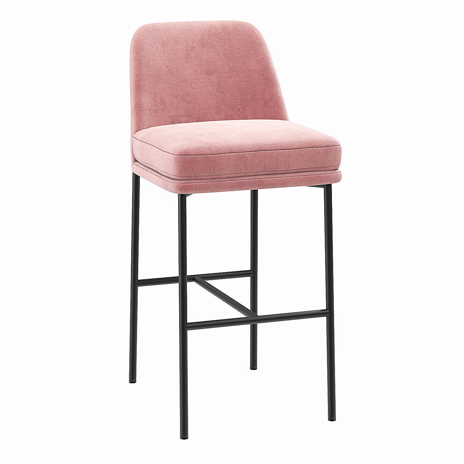 Westelm Jack Metal Frame Barstool 3D model_7
