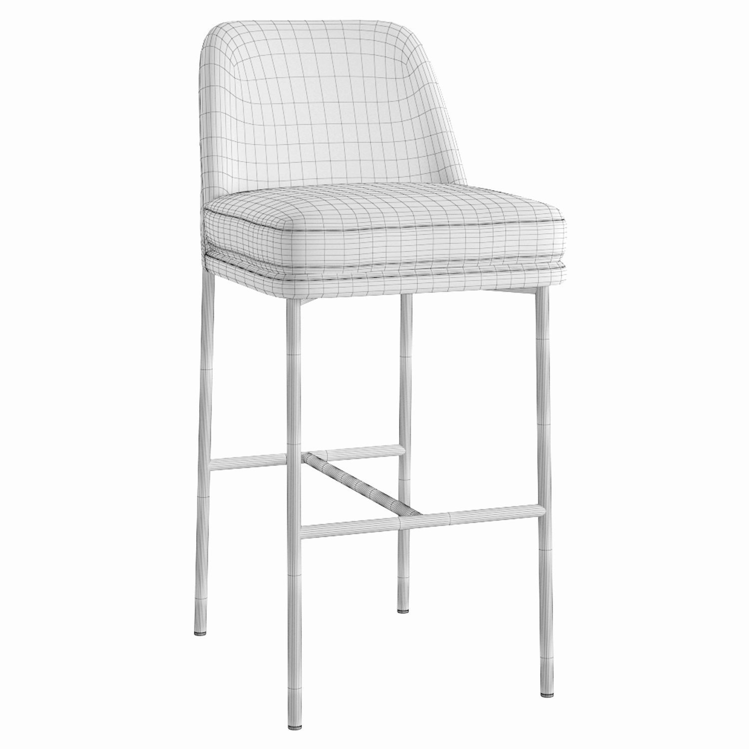 Westelm Jack Metal Frame Barstool 3D model_9