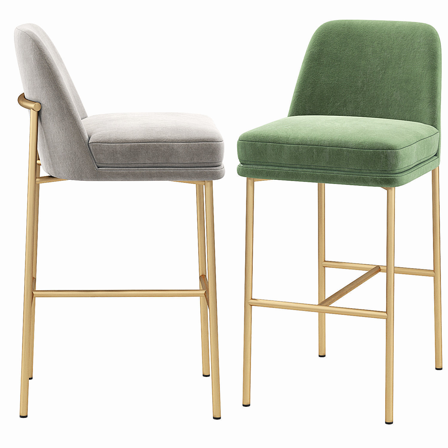 Westelm Jack Metal Frame Barstool 3D model_1