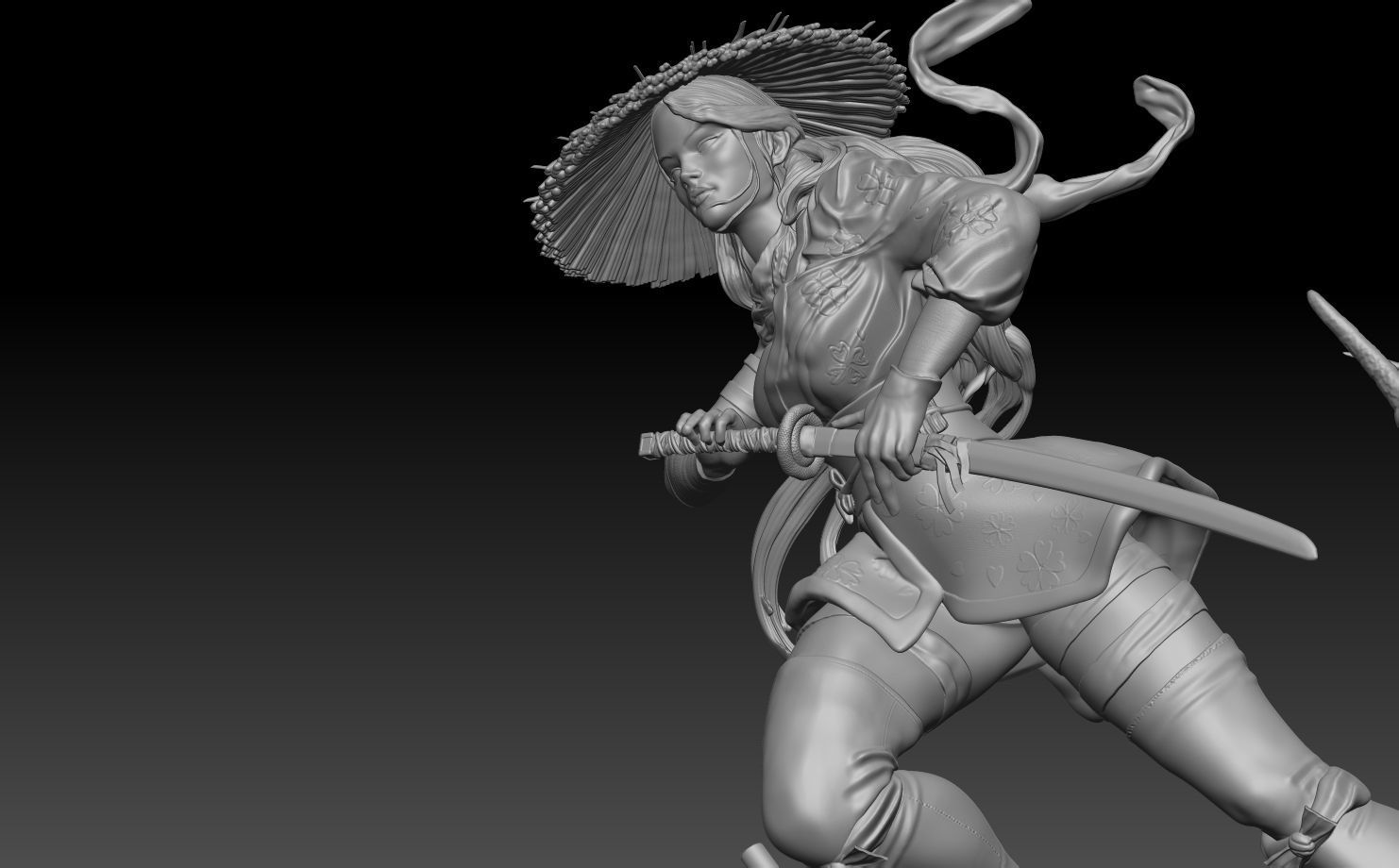 Psylocke warrior 3D print model_12