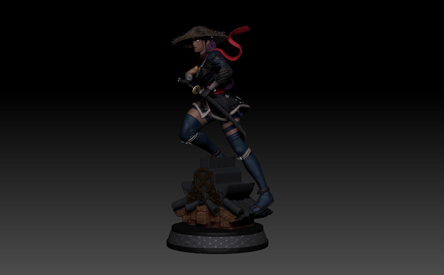Psylocke warrior 3D print model_14