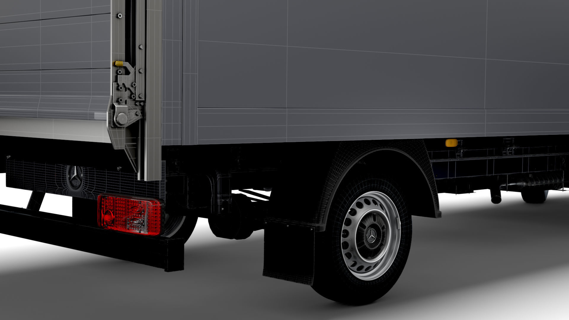 Mercedes Benz Sprinter Luton Tail Lift 2023 3D model_23