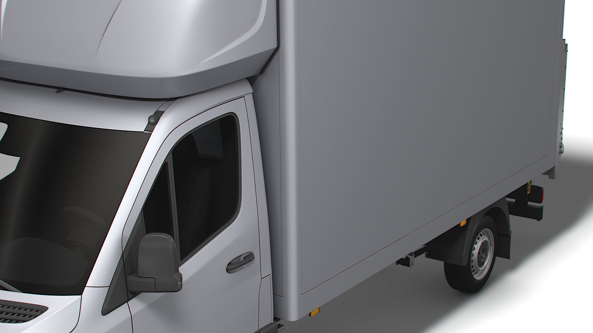 Mercedes Benz Sprinter Luton Tail Lift 2023 3D model_3