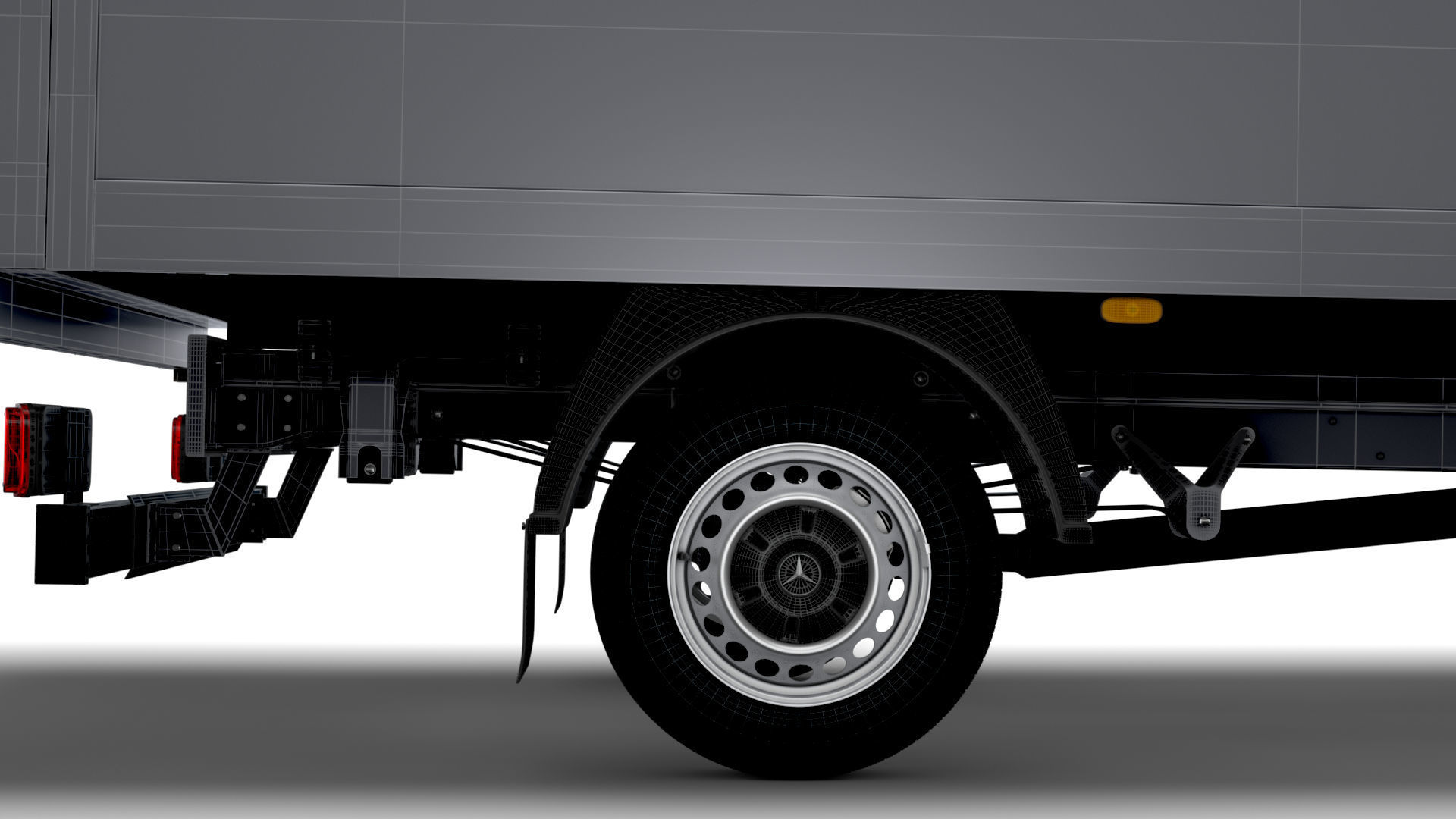 Mercedes Benz Sprinter Luton Tail Lift 2023 3D model_21