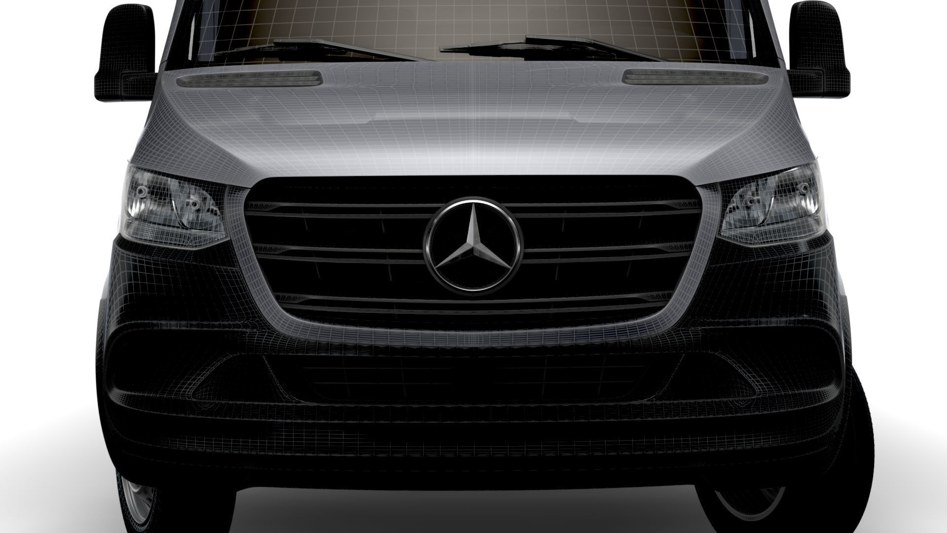 Mercedes Benz Sprinter Luton Tail Lift 2023 3D model_19