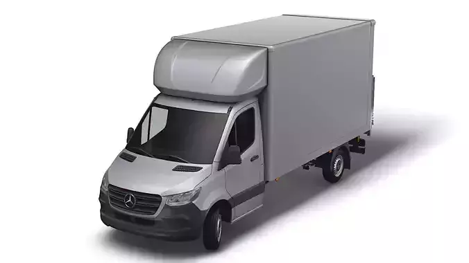 Mercedes Benz Sprinter Luton Tail Lift 2023 3D model