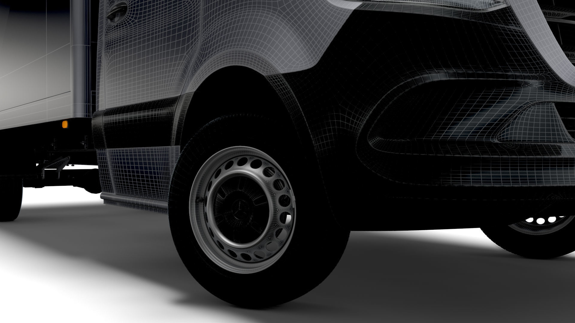 Mercedes Benz Sprinter Luton Tail Lift 2023 3D model_17