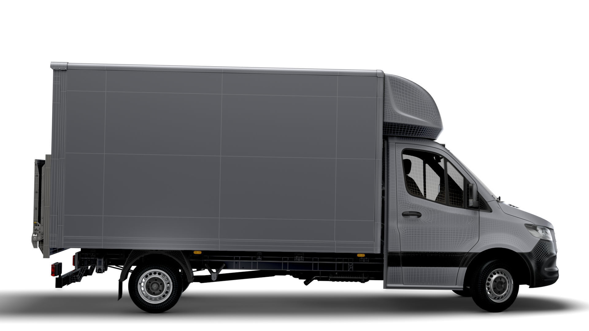 Mercedes Benz Sprinter Luton Tail Lift 2023 3D model_13