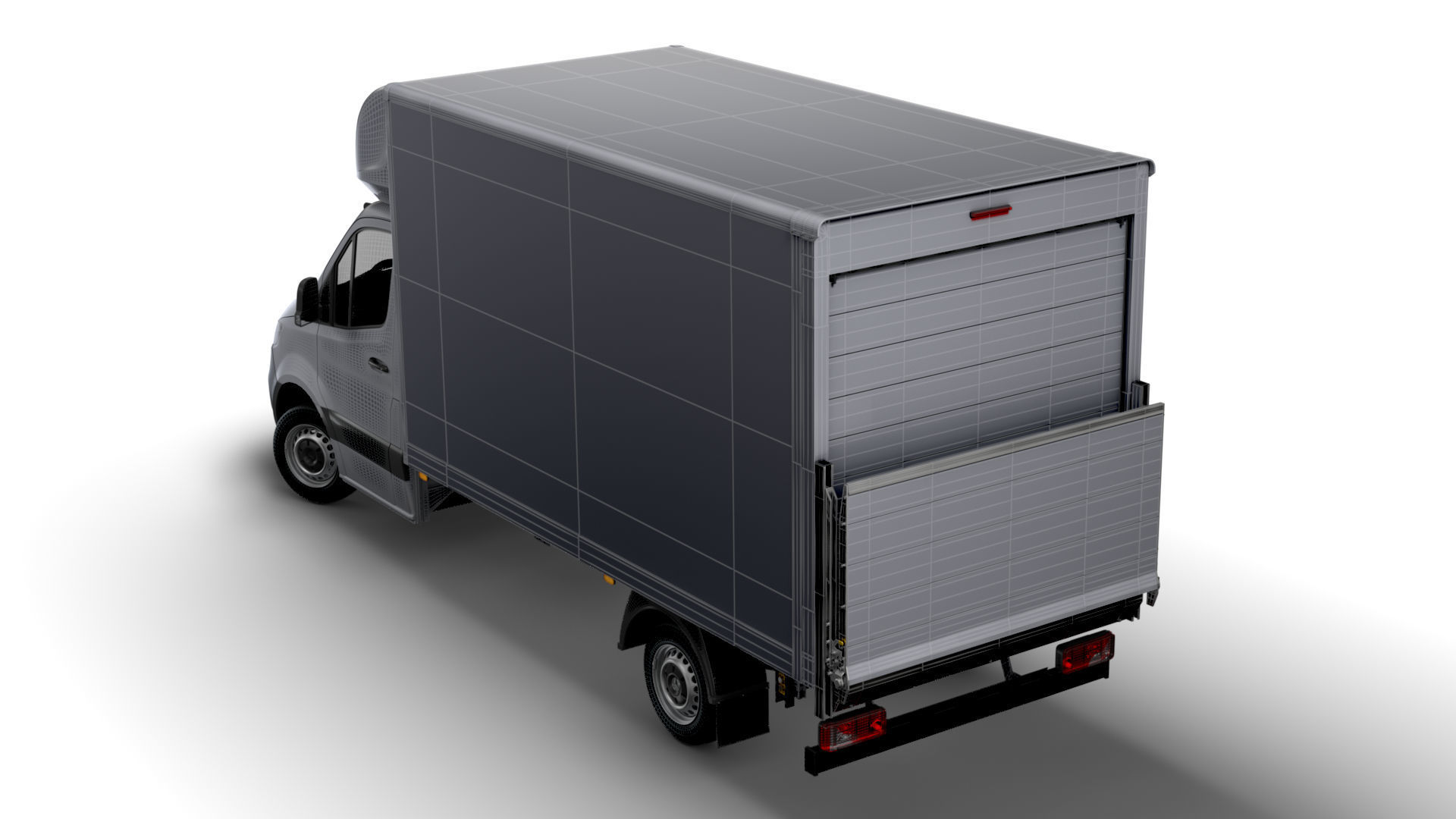 Mercedes Benz Sprinter Luton Tail Lift 2023 3D model_15