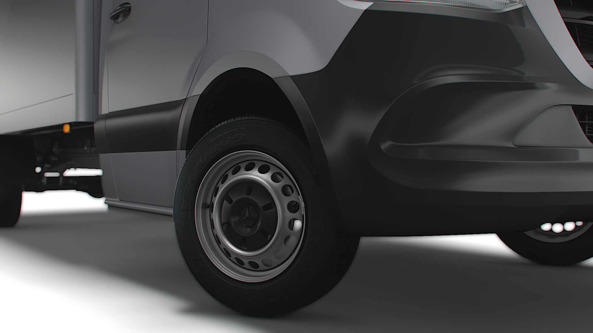 Mercedes Benz Sprinter Luton Tail Lift 2023 3D model_6