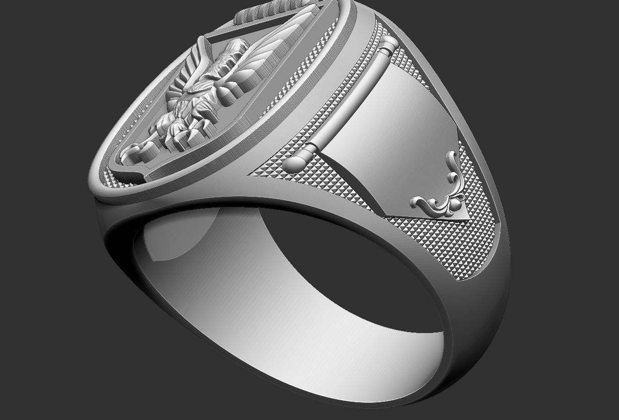 Coat of Arms Eagle Ring - Brasao 3D print model_18