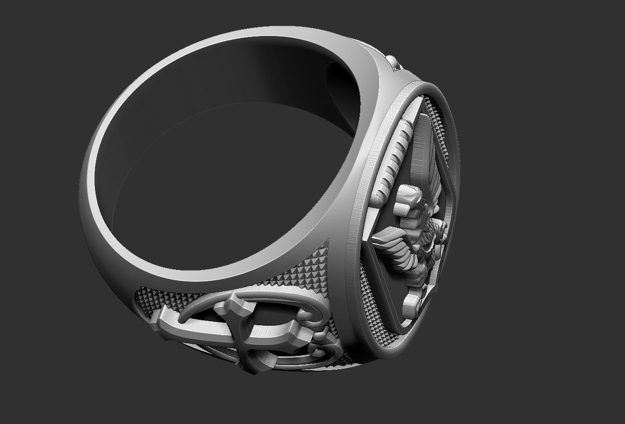 Coat of Arms Eagle Ring - Brasao 3D print model_19