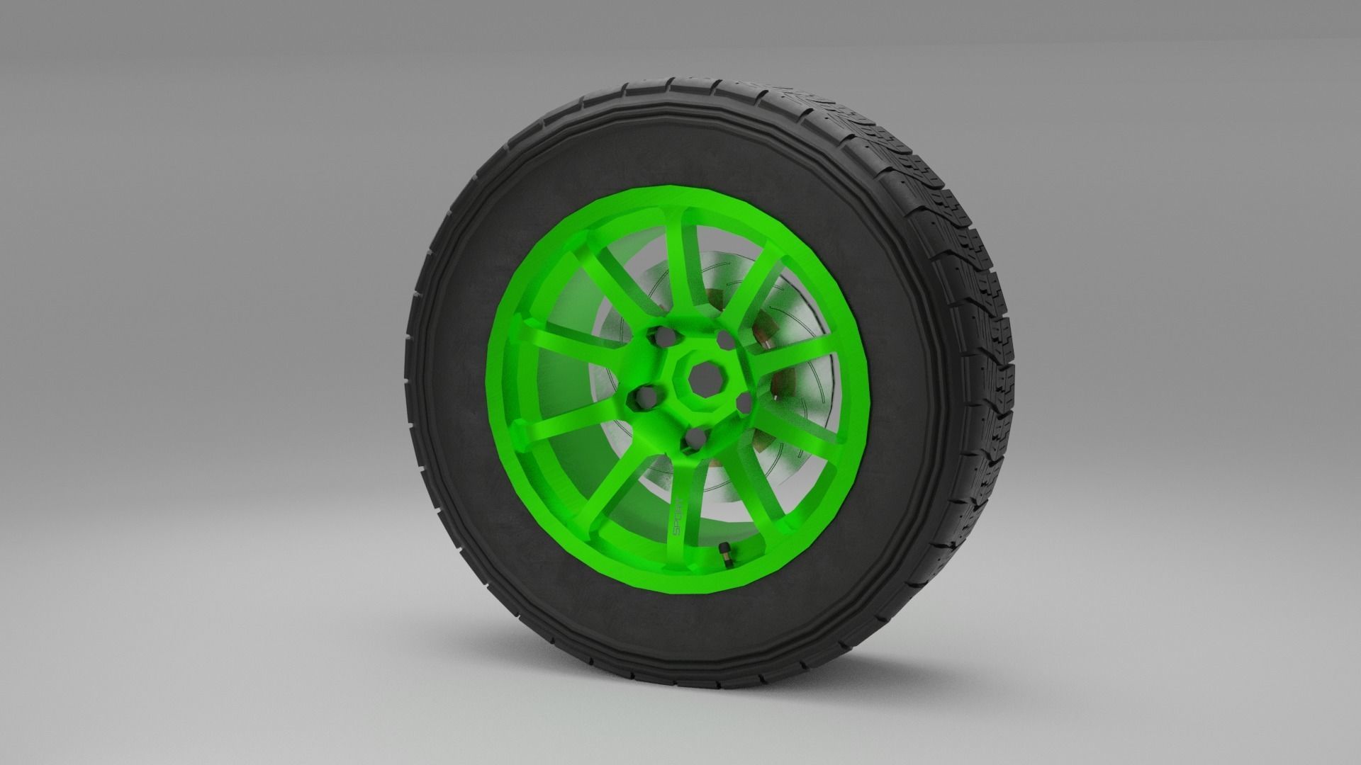 Rally Wheel 3D model PBR Low-poly 3D model_12